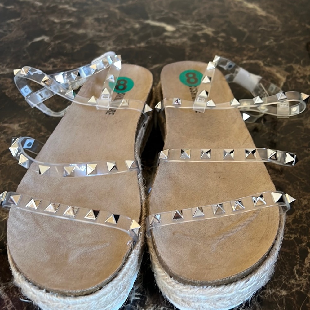 Metallic sandals